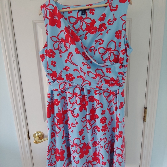EUC Plus Size Land's End Sleeveless Fit & Flare Dress - Size 1X - Picture 4 of 12